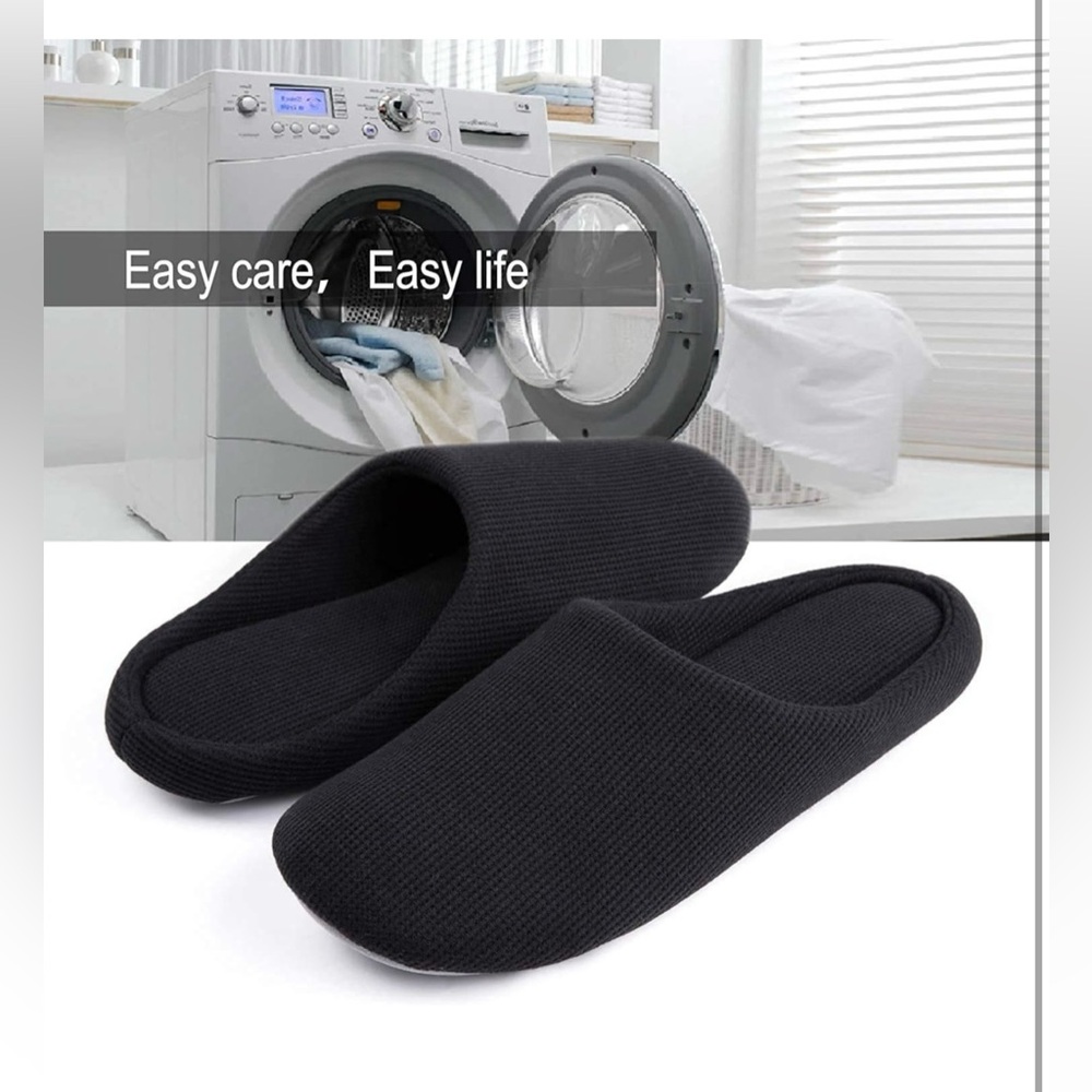 ULTRAIDEAS Men's Cotton Slippers with Memory Foam and Soft Sole-US SIZE 7-8